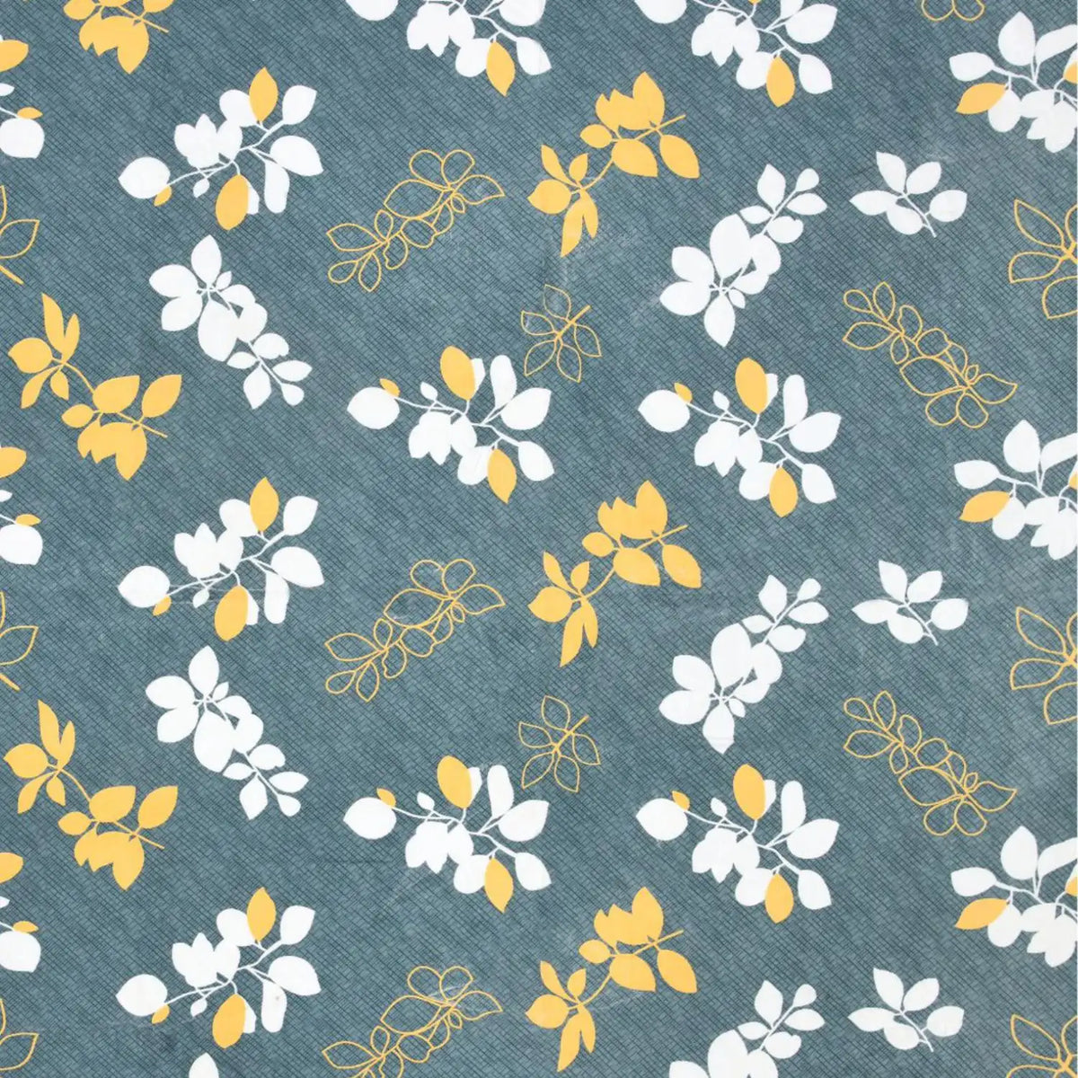 Dream Weaverz Home Polycotton King Fitted (Elastic) 260 TC Floral 1 Bedsheet with 2 Pillow Covers (Dark Green-White)