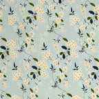 Dream Weaverz Home Polycotton Double Fitted (Elastic) 260 TC Floral 1 Bedsheet with 2 Pillow Covers (Green)