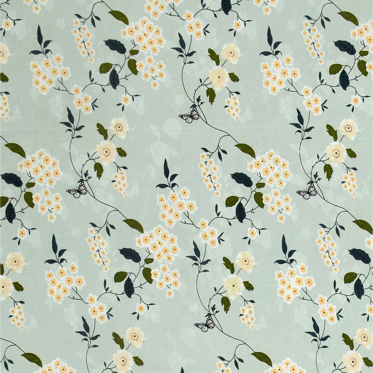 Dream Weaverz Home Polycotton Double Fitted (Elastic) 260 TC Floral 1 Bedsheet with 2 Pillow Covers (Green)