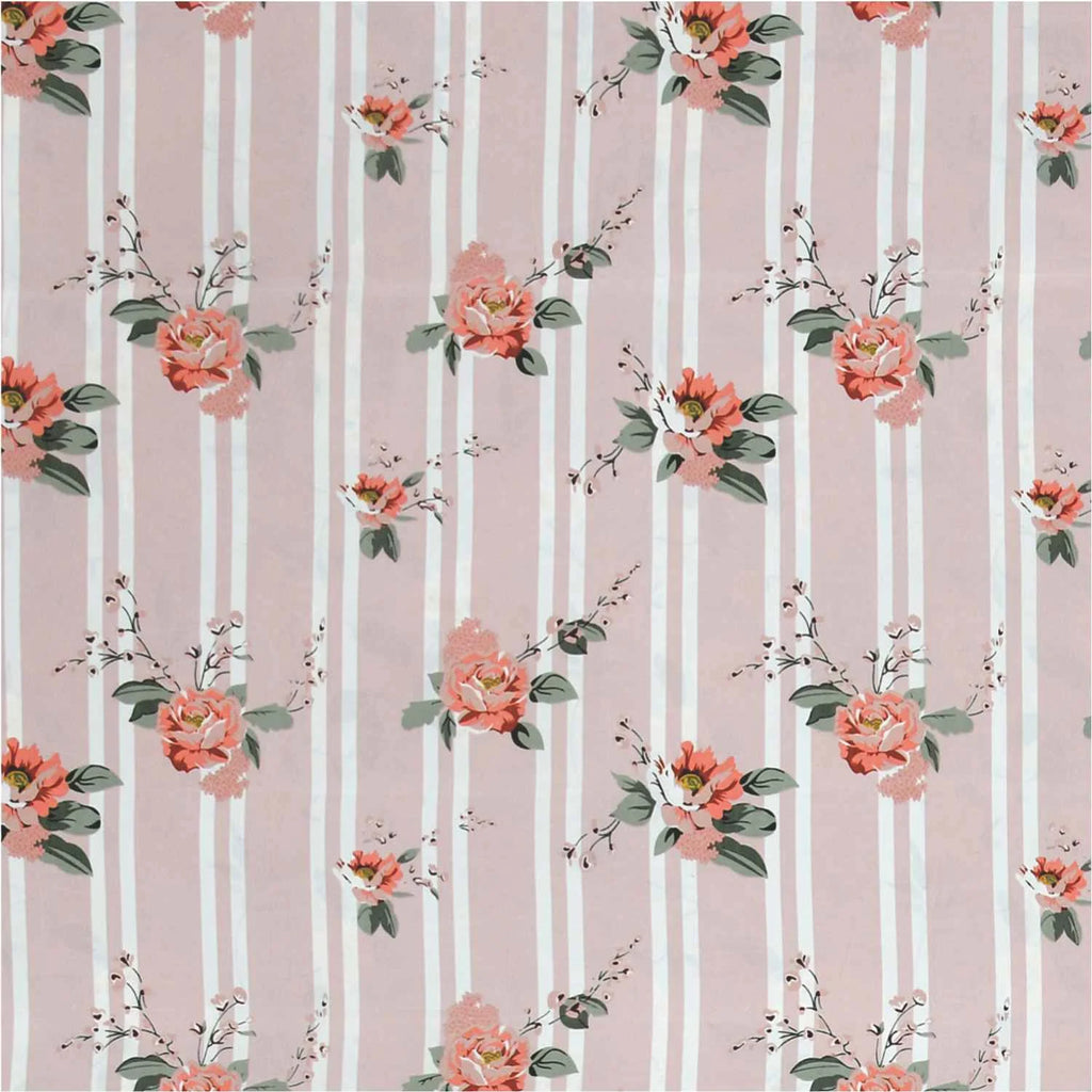 Dream Weaverz Home Polycotton Double Fitted (Elastic) 260 TC Floral 1 Bedsheet with 2 Pillow Covers (Pink)