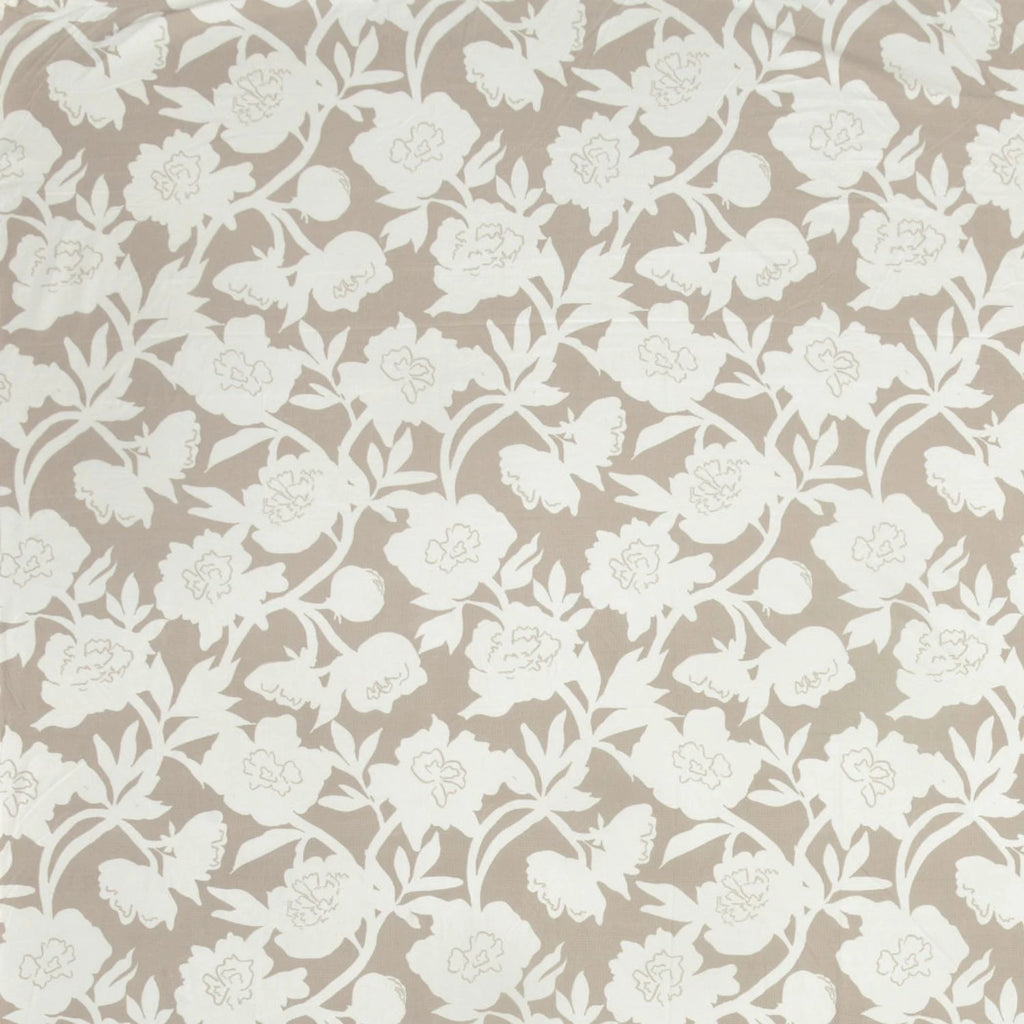 Dream Weaverz Home Polycotton King Fitted (Elastic) 260 TC Floral 1 Bedsheet (Beige-White)