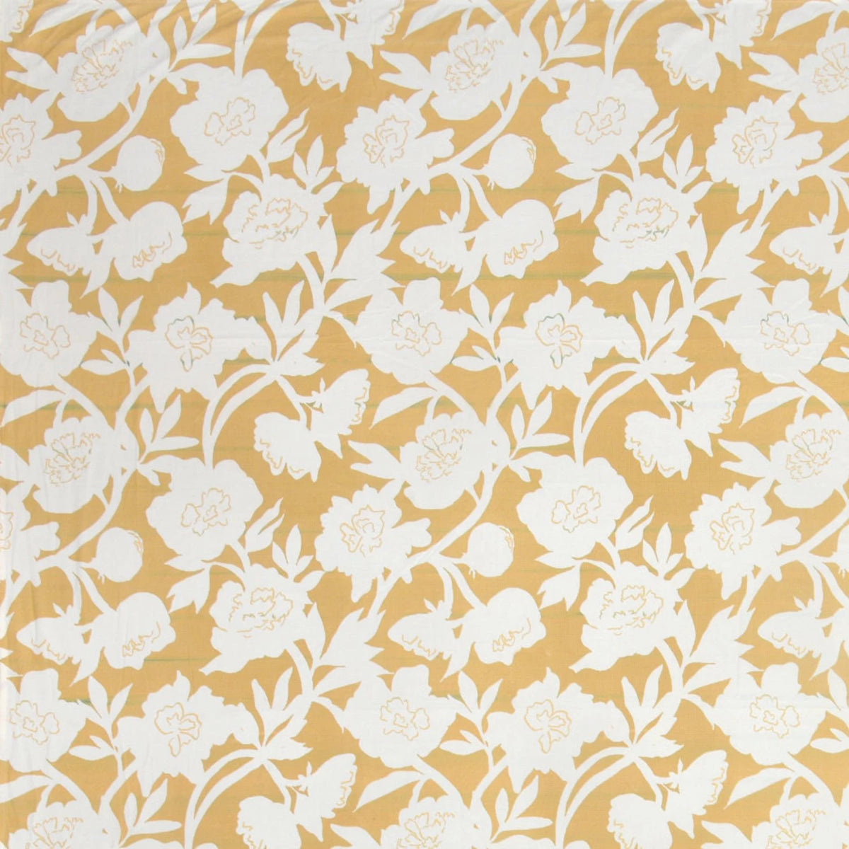 Dream Weaverz Home Polycotton King Fitted (Elastic) 260 TC Floral 1 Bedsheet (Yellow)