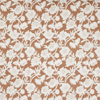 Dream Weaverz Home Polycotton King Fitted (Elastic) 260 TC Floral 1 Bedsheet (Brown-White)
