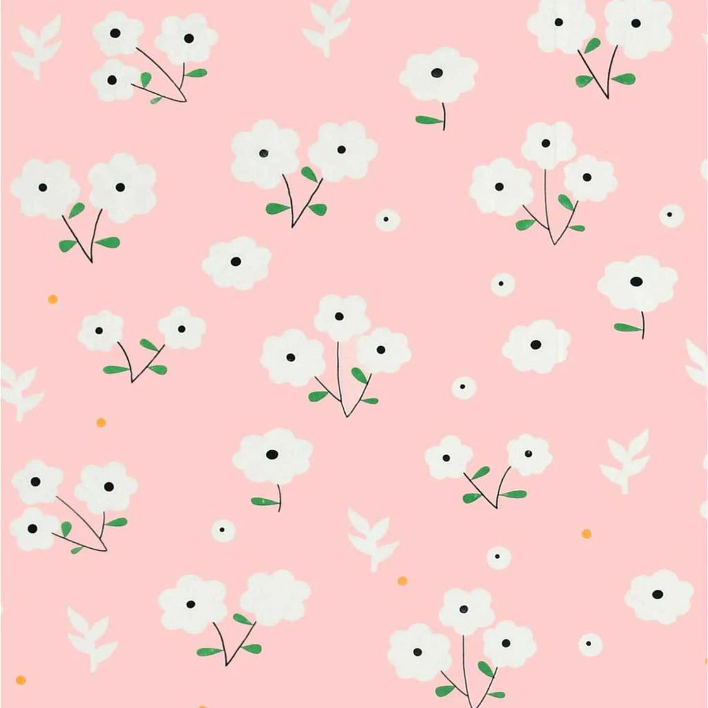 Dream Weaverz Polycotton King Fitted (Elastic) 260 TC Floral 1 Bedsheet with 2 Pillow Covers (Baby Pink)