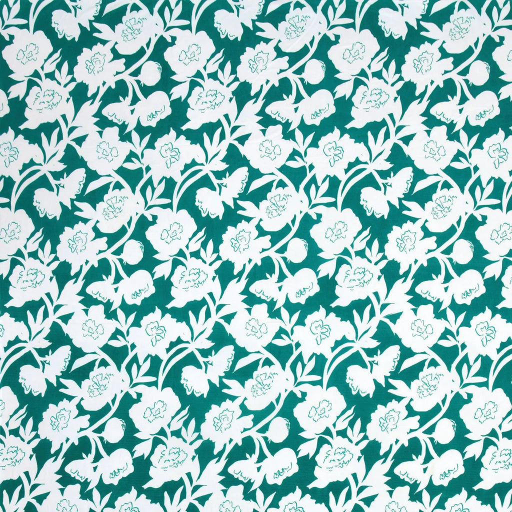 Dream Weaverz Home Polycotton King Fitted (Elastic) 260 TC Floral 1 Bedsheet (Green-White)