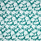 Dream Weaverz Home Polycotton King Fitted (Elastic) 260 TC Floral 1 Bedsheet (Green-White)