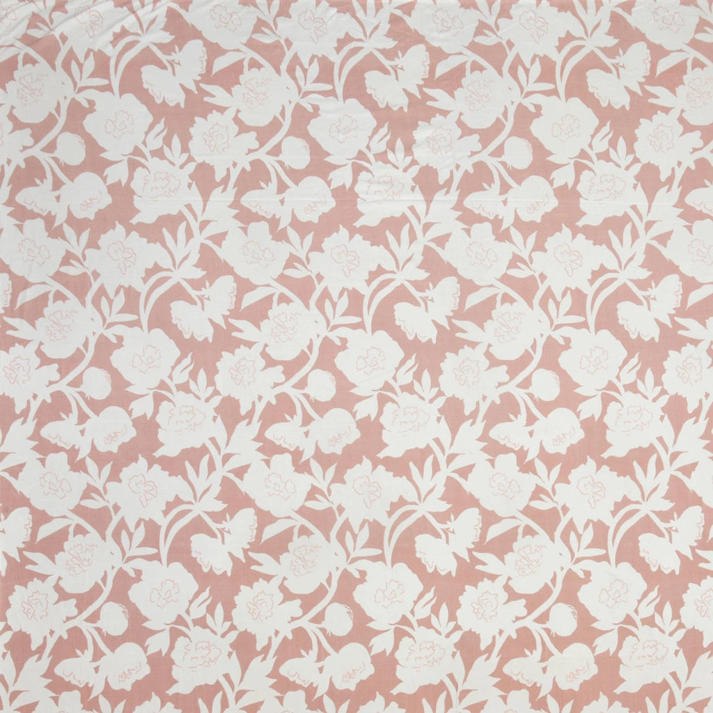 Dream Weaverz Home Polycotton King Fitted (Elastic) 260 TC Floral 1 Bedsheet (Peach-White)
