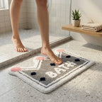 Dream Weaverz Microfiber Bathroom Mat (Grey, Free)