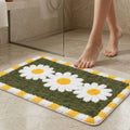Dream Weaverz Microfiber Bathroom Mat (Green, Free)