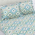 Dream Weaverz Home Polycotton Double Fitted (Elastic) 260 TC Abstract 1 Bedsheet with 2 Pillow Covers (Multicolor)