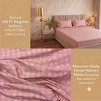 Dream Weaverz Home Polycotton (Fitted) 260TC DoubleSIZE BEDSHEET(Pink)