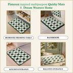 Dream Weaverz Microfiber Bathroom Mat (Green, Free)