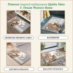 Dream Weaverz Microfiber Bathroom Mat (Grey, Free)