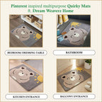 Dream Weaverz Microfiber Bathroom Mat (Grey-brown, Free)