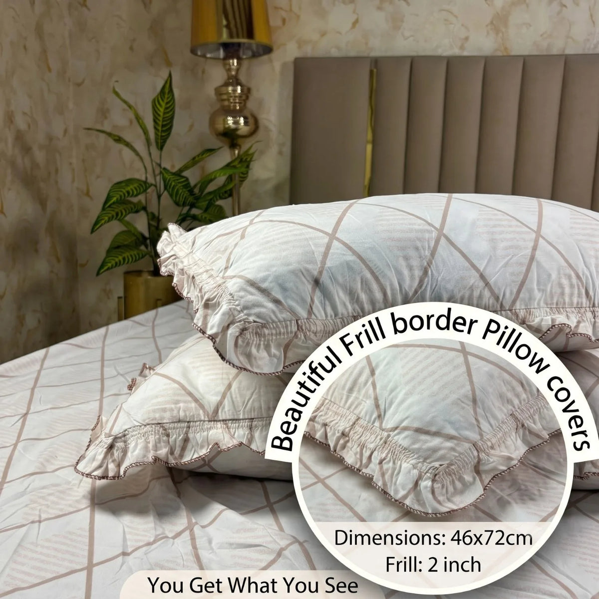 Dream Weaverz Home Polycotton (Fitted) 260TC DoubleSIZE BEDSHEET(White)