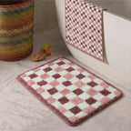 Dream Weaverz Microfiber Bathroom Mat (Multicolor, Free)