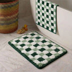 Dream Weaverz Microfiber Bathroom Mat (Green, Free)