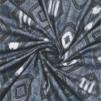 Dream Weaverz Cotton King Flat 220 TC Abstract 1 Bedsheet with 2 Pillow Covers (Grey-white)