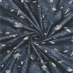 Dream Weaverz Cotton King Flat 220 TC Abstract 1 Bedsheet with 2 Pillow Covers (Deep blue)