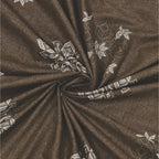 Dream Weaverz Cotton King Flat 220 TC Abstract 1 Bedsheet with 2 Pillow Covers (Dark brown)
