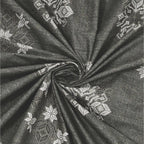 Dream Weaverz Cotton King Flat 220 TC Abstract 1 Bedsheet with 2 Pillow Covers (Slate grey)