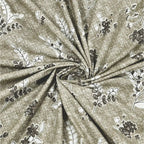 Dream Weaverz Cotton King Flat 220 TC Abstract 1 Bedsheet with 2 Pillow Covers (Sage green)