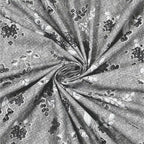 Dream Weaverz Cotton King Flat 220 TC Abstract 1 Bedsheet with 2 Pillow Covers (Dove Grey)