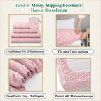 Dream Weaverz Home Polycotton King Fitted (Elastic) 260 TC Floral 1 Bedsheet with 2 Pillow Covers (Pink)