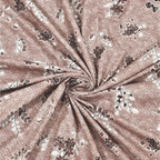Dream Weaverz Cotton King Flat 220 TC Abstract 1 Bedsheet with 2 Pillow Covers (Dusty rose)