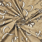 Dream Weaverz Cotton King Flat 220 TC Abstract 1 Bedsheet with 2 Pillow Covers (Beige -white)