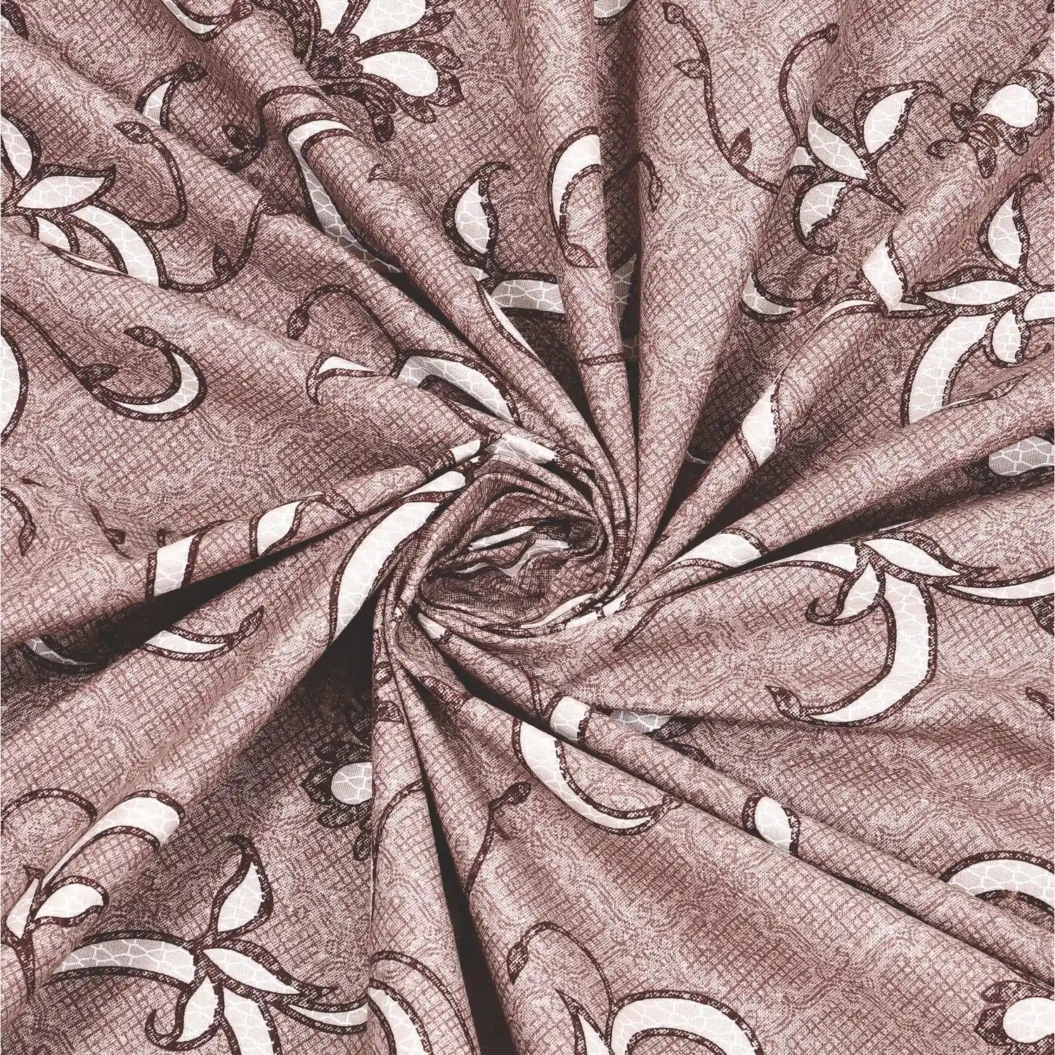 Dream Weaverz Cotton King Flat 220 TC Abstract 1 Bedsheet with 2 Pillow Covers (Mauve)