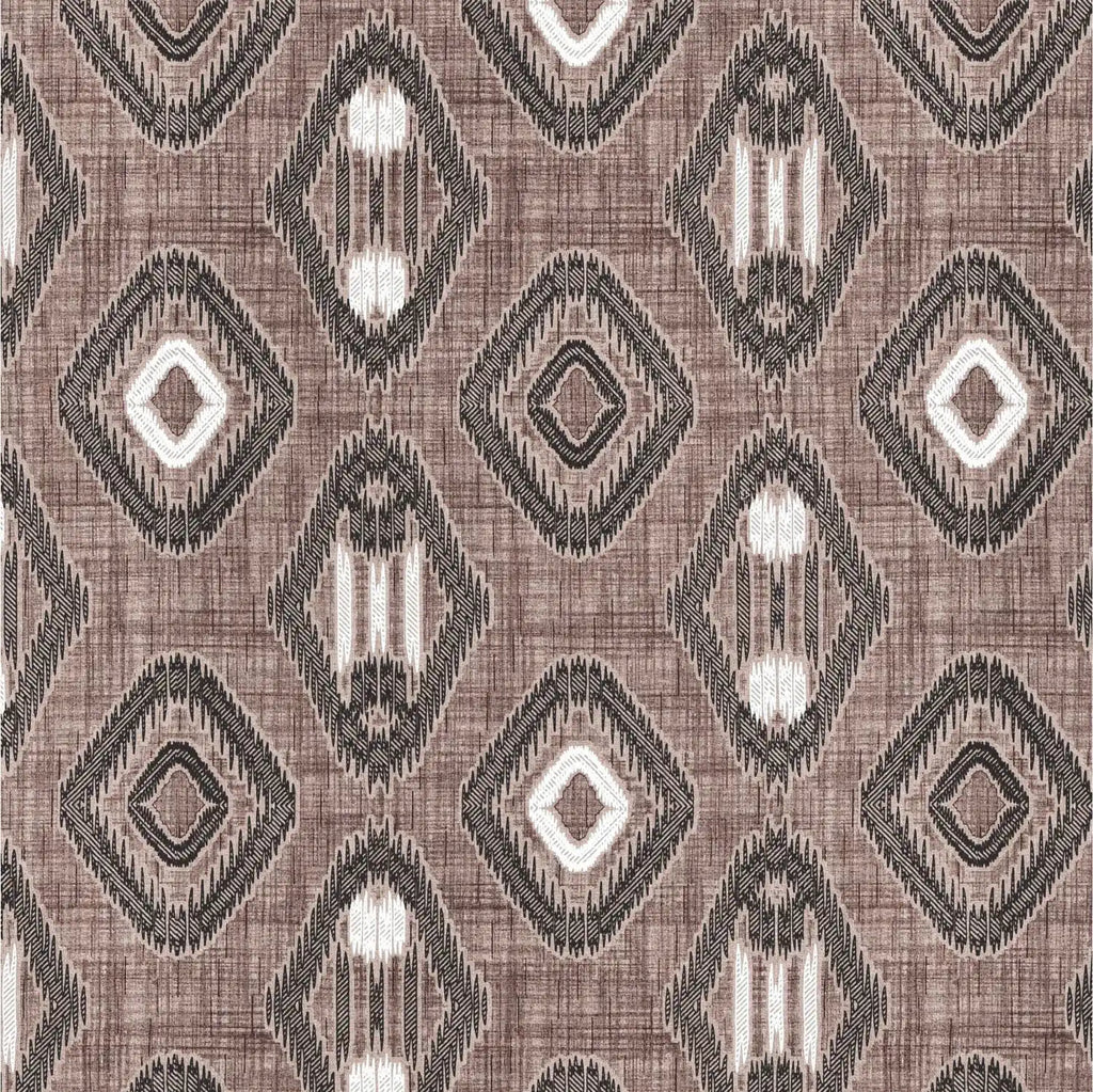Dream Weaverz Cotton King Flat 220 TC Abstract 1 Bedsheet with 2 Pillow Covers (Brown-white)