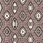 Dream Weaverz Cotton King Flat 220 TC Abstract 1 Bedsheet with 2 Pillow Covers (Brown-white)