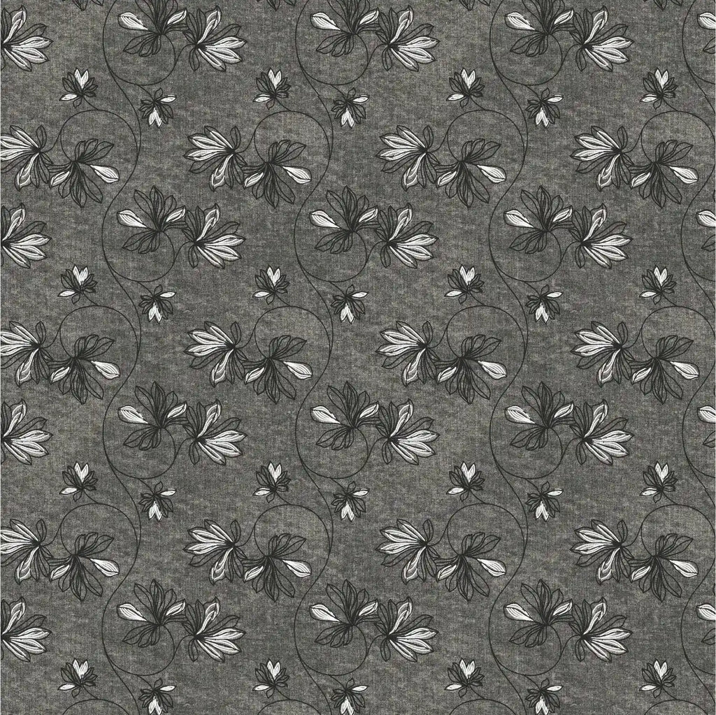 Dream Weaverz Cotton King Flat 220 TC Abstract 1 Bedsheet with 2 Pillow Covers (Charcoal grey)