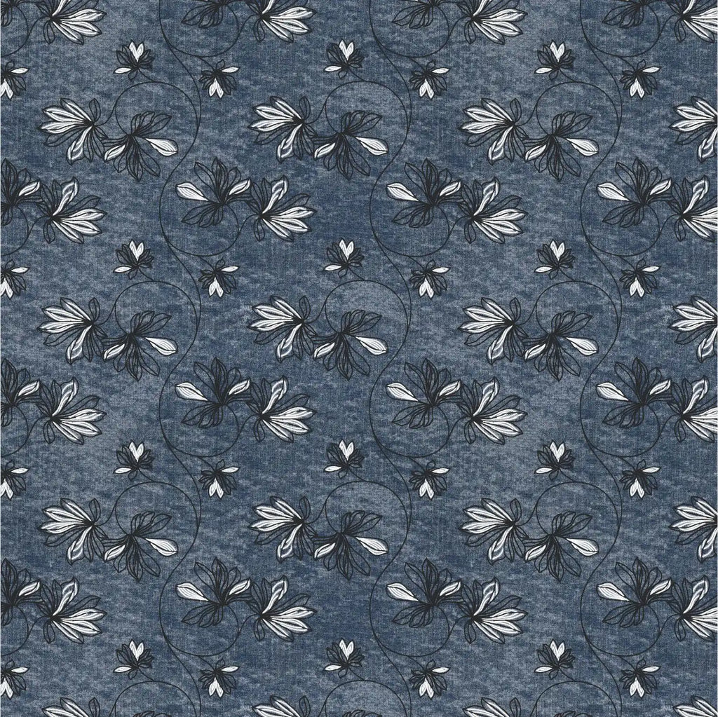 Dream Weaverz Cotton King Flat 220 TC Abstract 1 Bedsheet with 2 Pillow Covers (Deep blue)