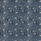 Dream Weaverz Cotton King Flat 220 TC Abstract 1 Bedsheet with 2 Pillow Covers (Deep blue)