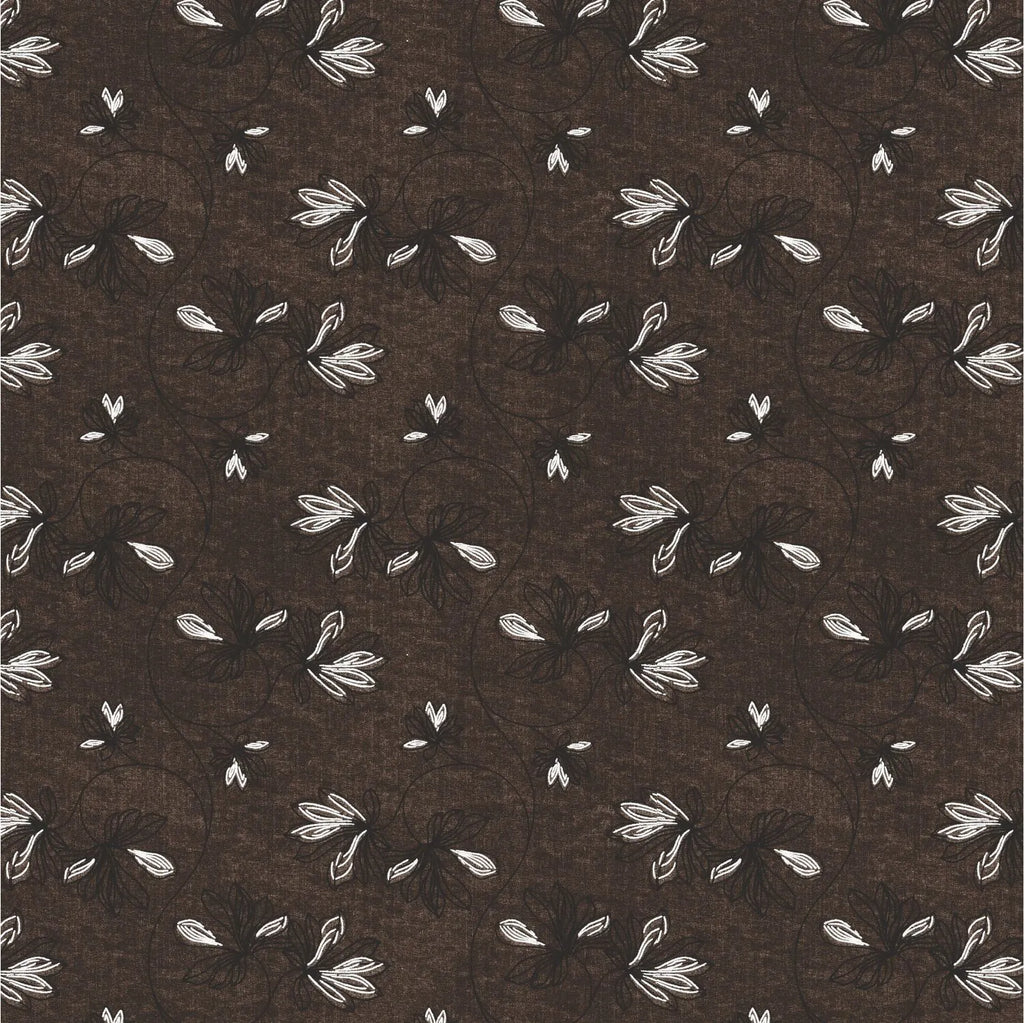 Dream Weaverz Cotton King Flat 220 TC Abstract 1 Bedsheet with 2 Pillow Covers (Chocolate brown)