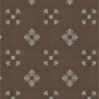 Dream Weaverz Cotton King Flat 220 TC Abstract 1 Bedsheet with 2 Pillow Covers (Dark brown)