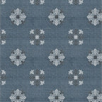 Dream Weaverz Cotton King Flat 220 TC Abstract 1 Bedsheet with 2 Pillow Covers (Slate blue)