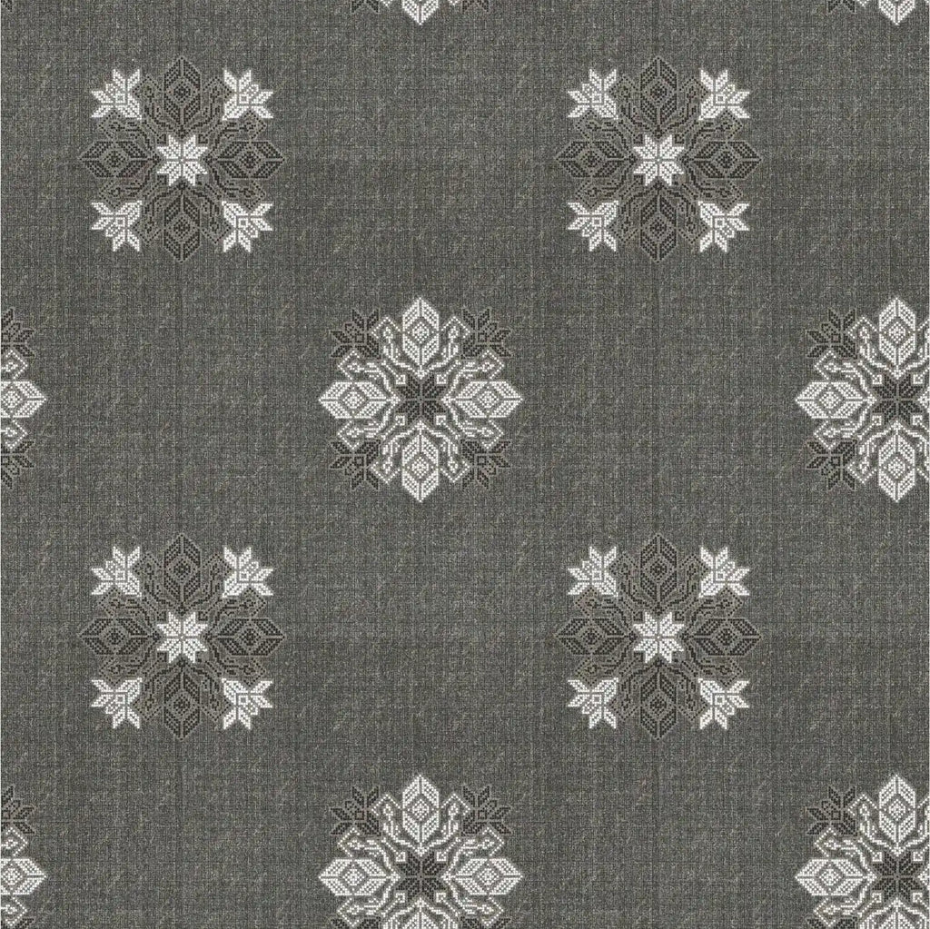 Dream Weaverz Cotton King Flat 220 TC Abstract 1 Bedsheet with 2 Pillow Covers (Slate grey)