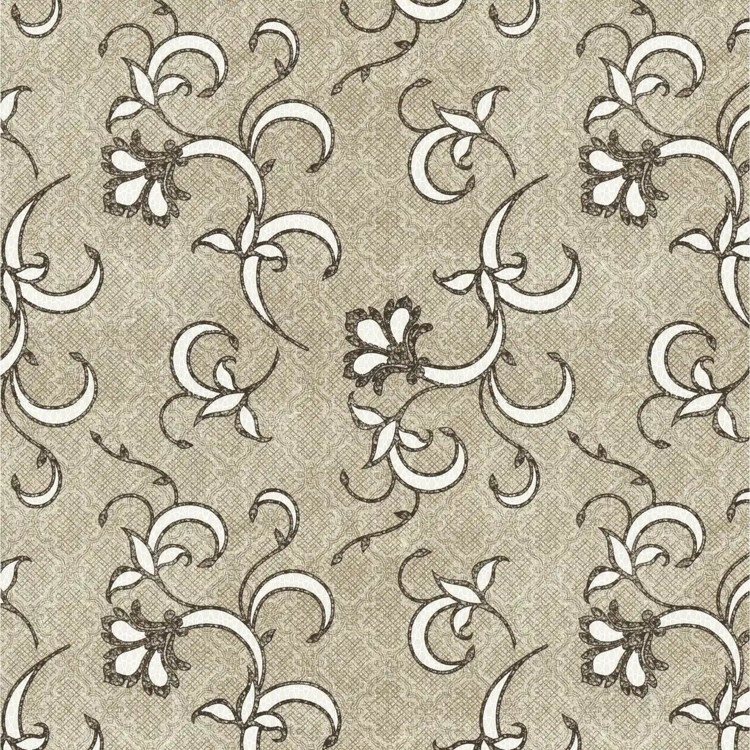 Dream Weaverz Cotton King Flat 220 TC Abstract 1 Bedsheet with 2 Pillow Covers (Beige)