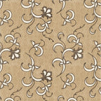 Dream Weaverz Cotton King Flat 220 TC Abstract 1 Bedsheet with 2 Pillow Covers (Beige -white)