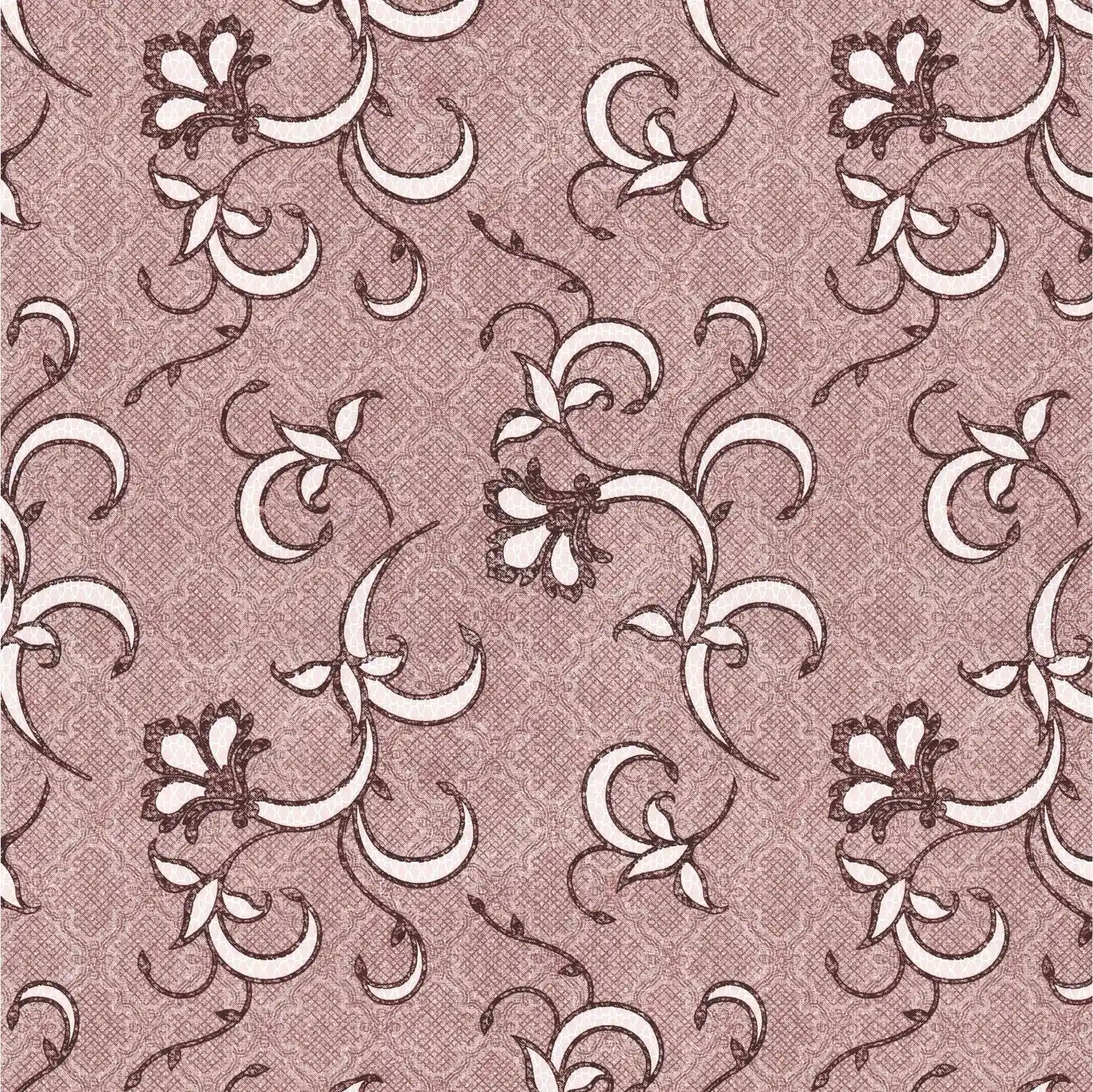 Dream Weaverz Cotton King Flat 220 TC Abstract 1 Bedsheet with 2 Pillow Covers (Mauve)