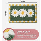 Dream Weaverz Microfiber Bathroom Mat (Green, Free)