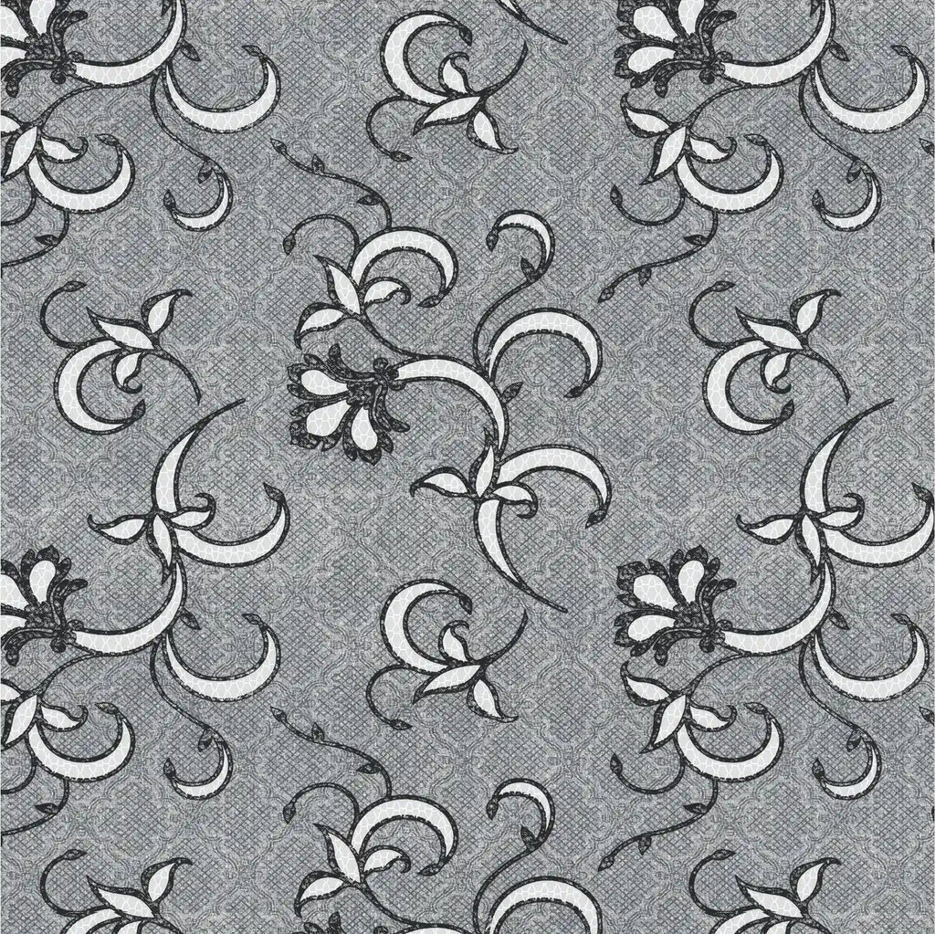 Dream Weaverz Cotton King Flat 220 TC Abstract 1 Bedsheet with 2 Pillow Covers (Grey)