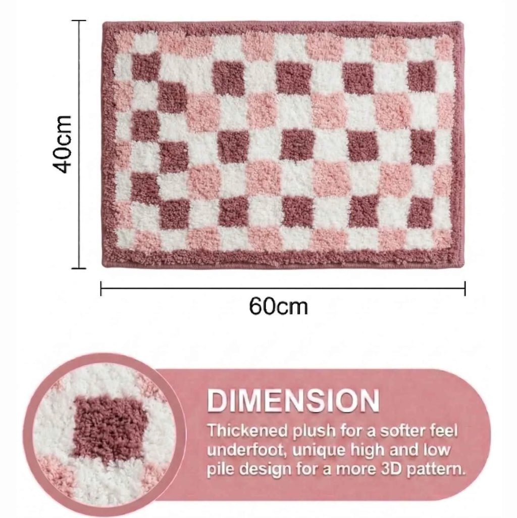 Dream Weaverz Microfiber Bathroom Mat (Multicolor, Free)