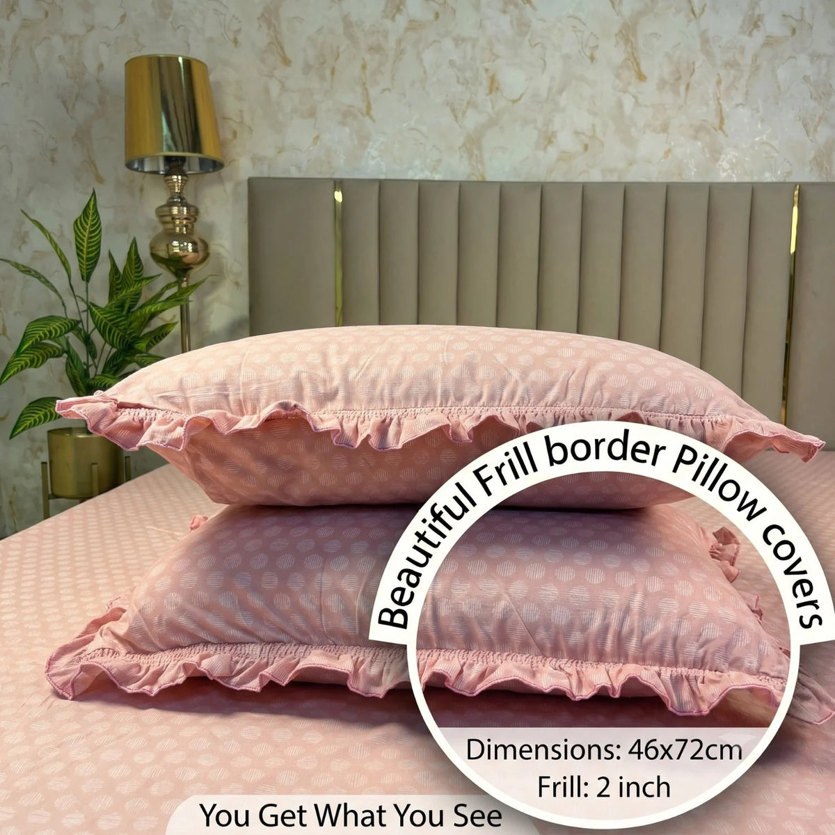Dream Weaverz Home Polycotton (Flat) 260TC DoubleSIZE BEDSHEET(Pink)