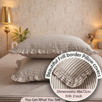 Dream Weaverz Home Polycotton (Flat) 260TC DoubleSIZE BEDSHEET(Grey Stripes)