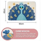 Dream Weaverz Microfiber Bathroom Mat (Blue, Free)