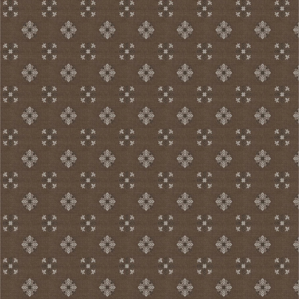 Dream Weaverz Cotton King Flat 220 TC Abstract 1 Bedsheet with 2 Pillow Covers (Dark brown)